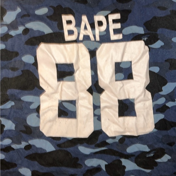 Blue Camo Bape T-Shirt - Picture 2 of 5